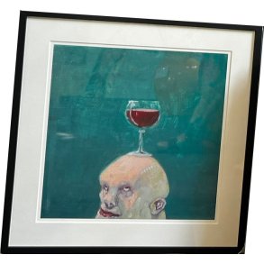 Fools - indrammet plakat af Michael Kvium 40x40cm
