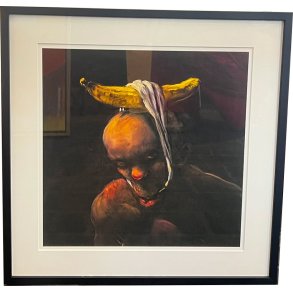 Fools - indrammet plakat af Michael Kvium 40x40cm