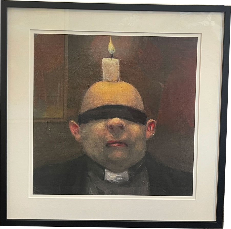 Fools - indrammet plakat af Michael Kvium 40x40cm