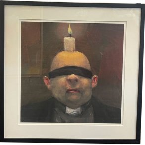 Fools - indrammet plakat af Michael Kvium 40x40cm