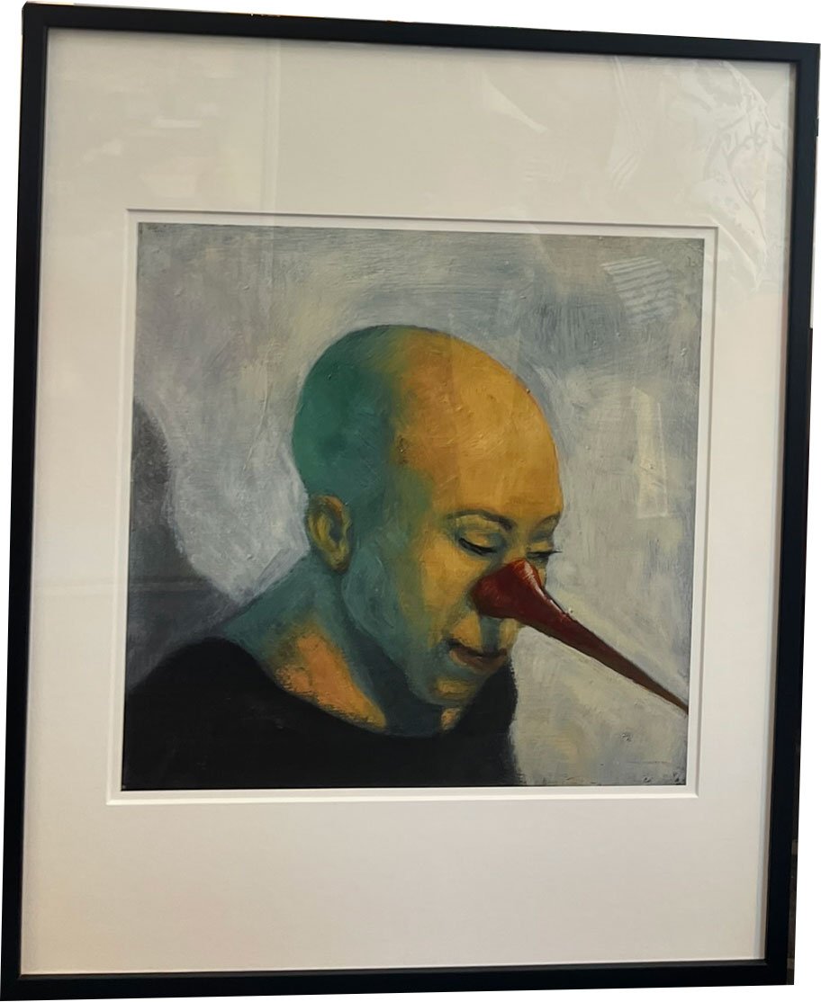 Fools - indrammet plakat af Michael Kvium 40x40cm