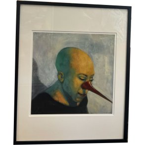 Fools - indrammet plakat af Michael Kvium 40x40cm