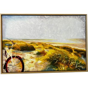 Ved Havet, oliemaleri af Sarah H�i 60x90cm