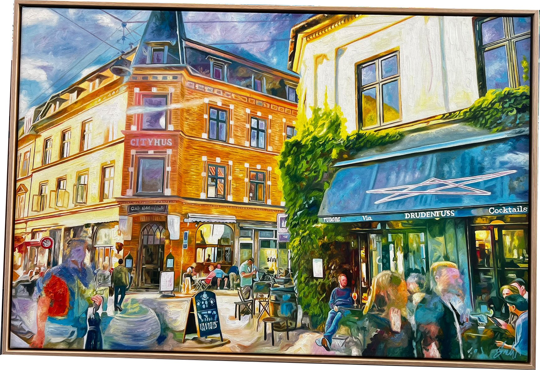Drudenfuss Aarhus, maleri 80x120cm af Sarah H�i