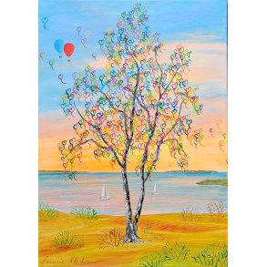 Med hjertet p� rette sted, 70x50cm af Jannie Kloster