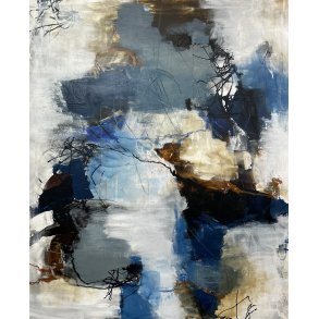 Rie Br�dsgaard abstrakt maleri 100x120cm