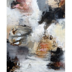 Rie Br�dsgaard abstrakt maleri 100x120cm