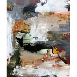 Rie Br�dsgaard abstrakt maleri 100x120cm