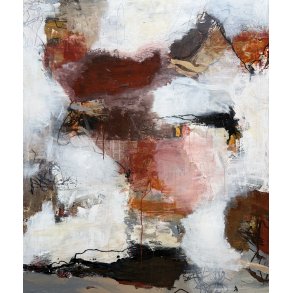 Rie Br�dsgaard abstrakt maleri 100x120cm