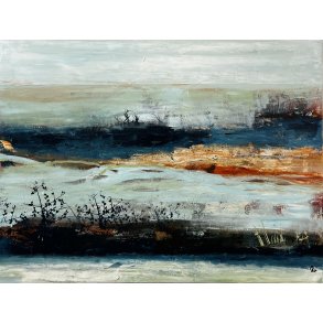 Rie Br�dsgaard abstrakt maleri 90x120cm