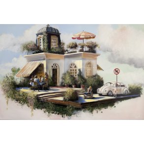 En lille markering,100x150cm maleri af Naja Duarte