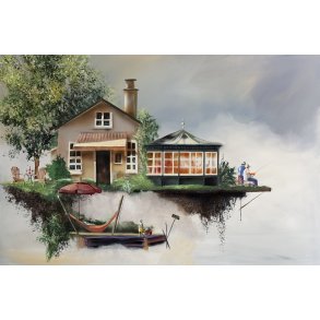 H�ng Ud,100x150cm maleri af Naja Duarte