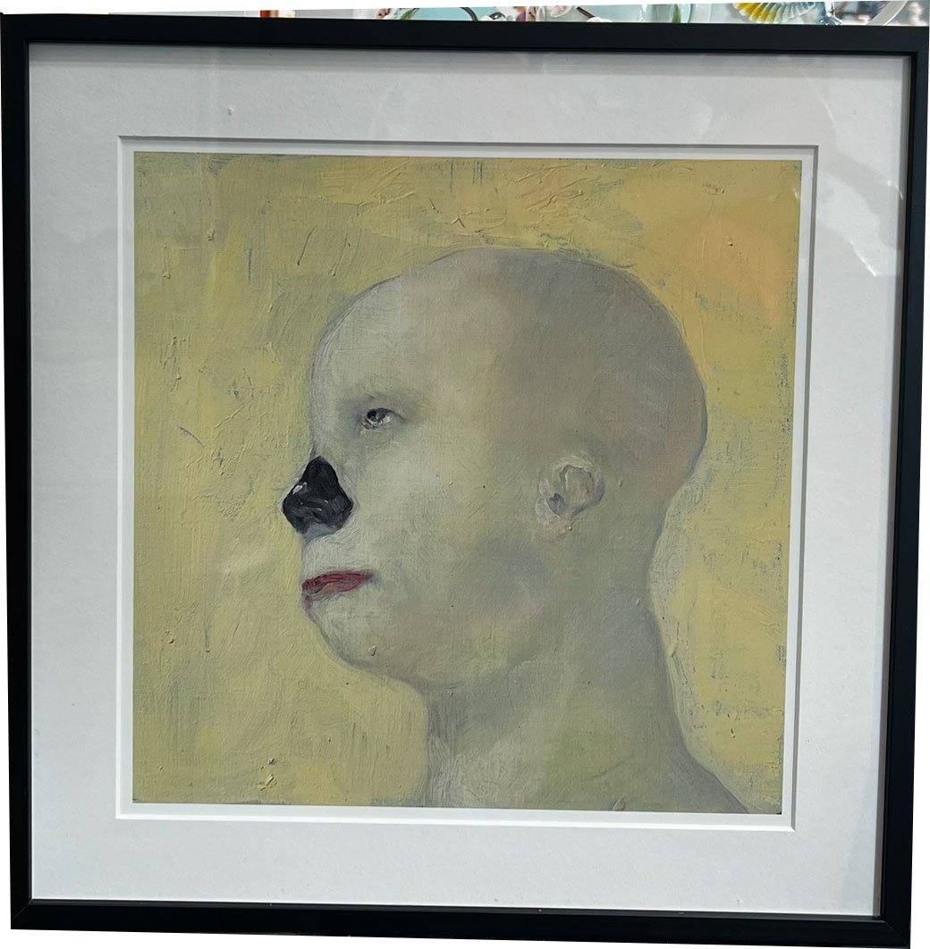 Fools - indrammet plakat af Michael Kvium 40x40cm