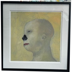 Fools - indrammet plakat af Michael Kvium 40x40cm