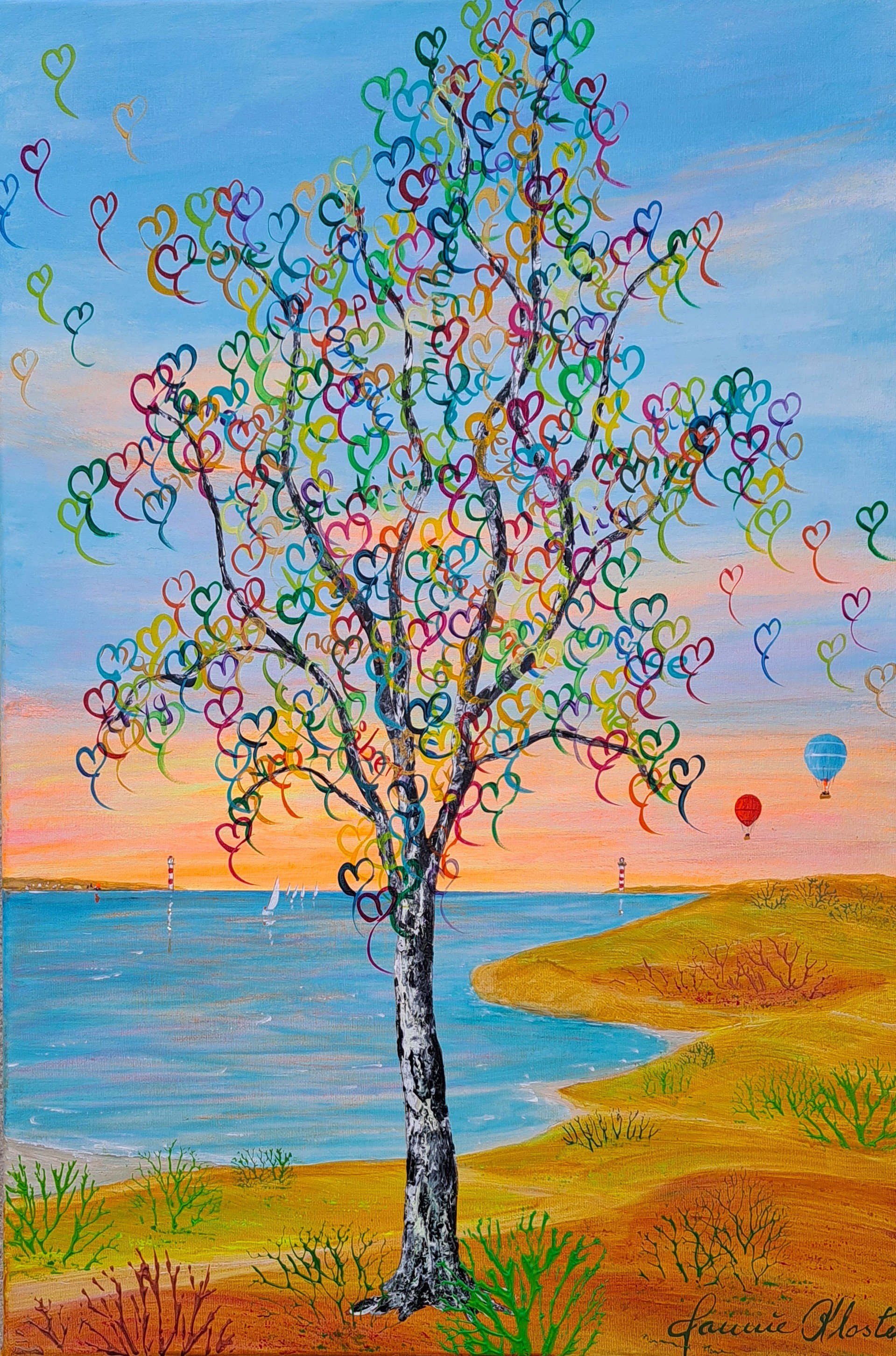 Loving Life, 60x40cm af Jannie Kloster