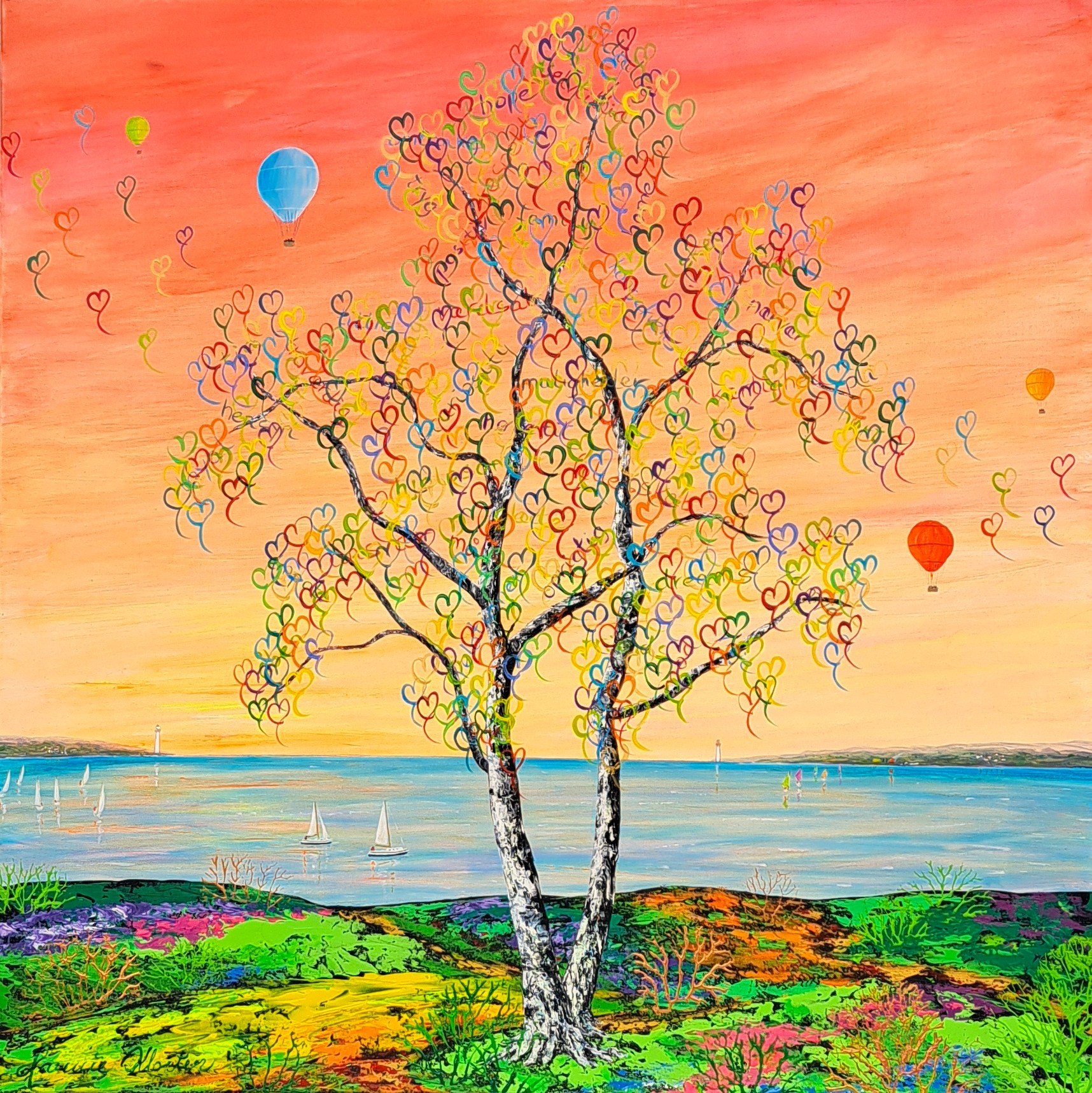Never stop dreaming, 80x80cm af Jannie Kloster