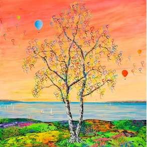 Never stop dreaming, 80x80cm af Jannie Kloster