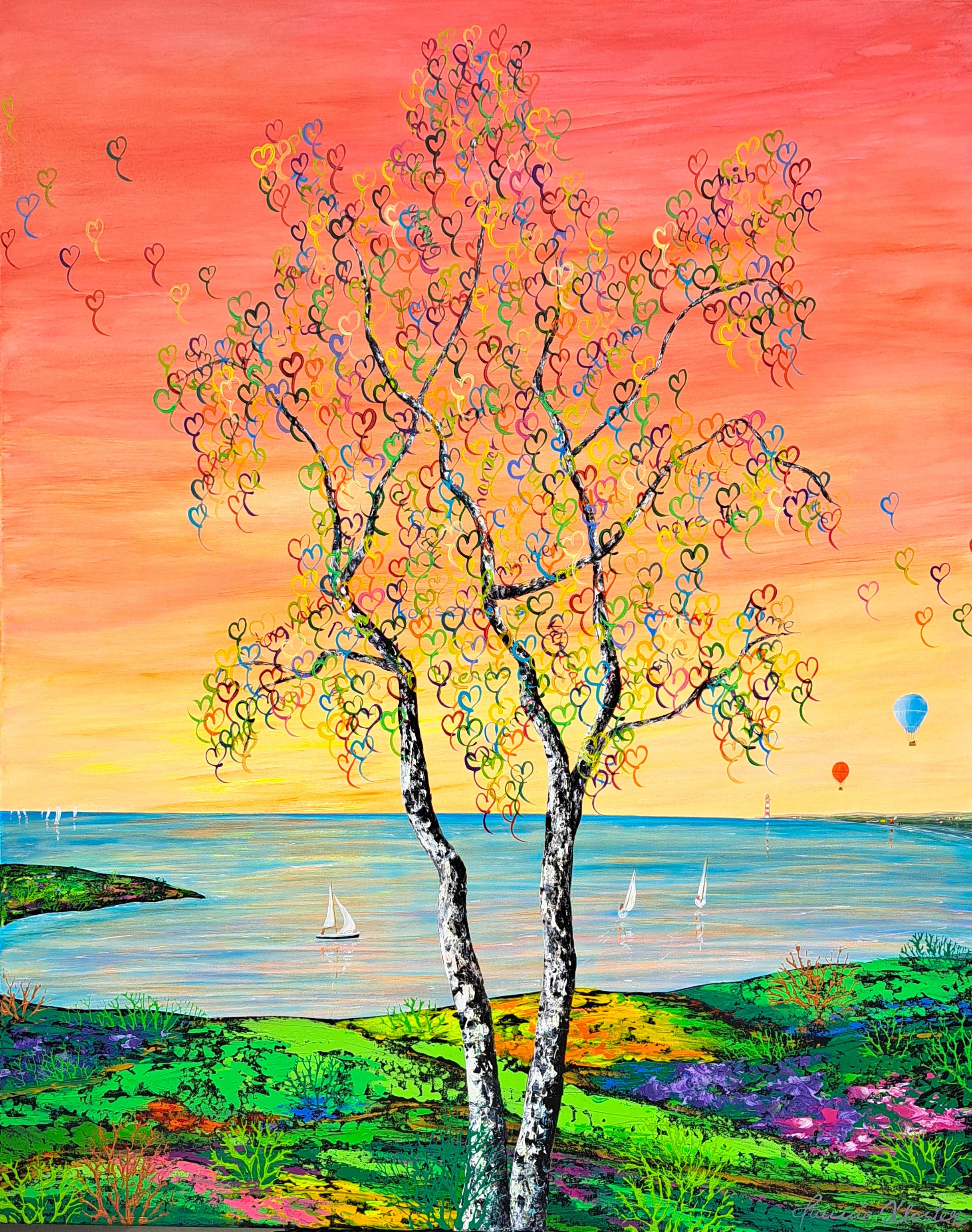 Livet er i farver, 100x80cm af Jannie Kloster