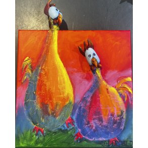 30x30cm 3D maleri af Jette Ladefoged