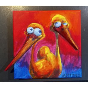 30x30cm 3D maleri af Jette Ladefoged