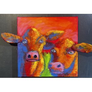 30x30cm 3D maleri af Jette Ladefoged