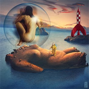 Venus Sphere 40x40cm af Helt Sort
