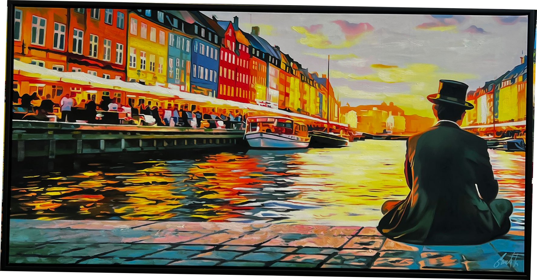 H.C. Andersen maleri 80x160cm af Sarah H�i