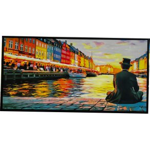 H.C. Andersen maleri 80x160cm af Sarah H�i