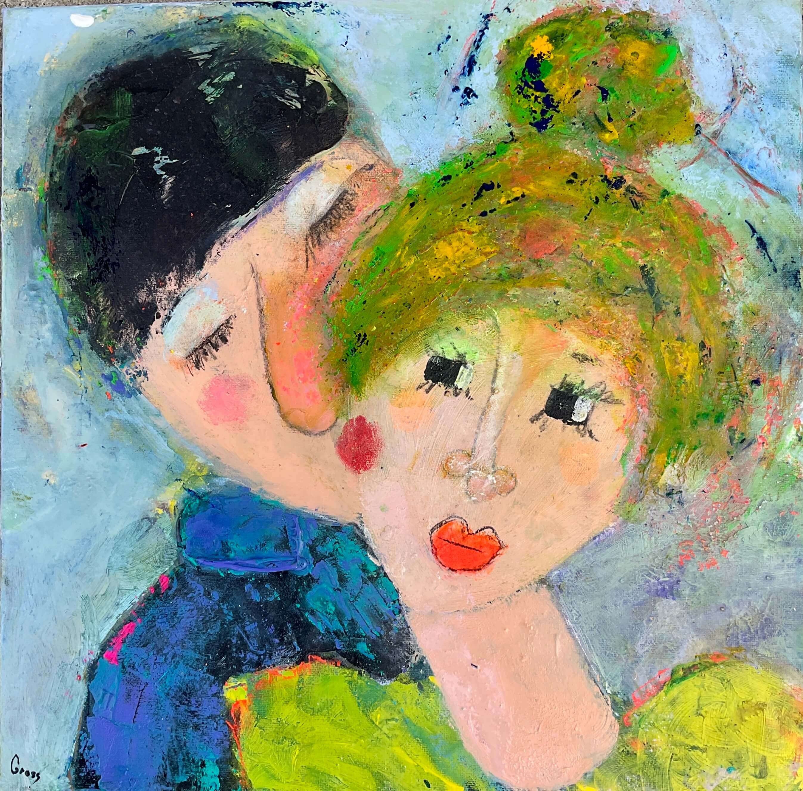K�rlighed, Inge Merete Gross, 30x30cm