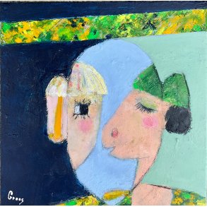 Hvad t�nker du p�, Inge Merete Gross, 30x30cm