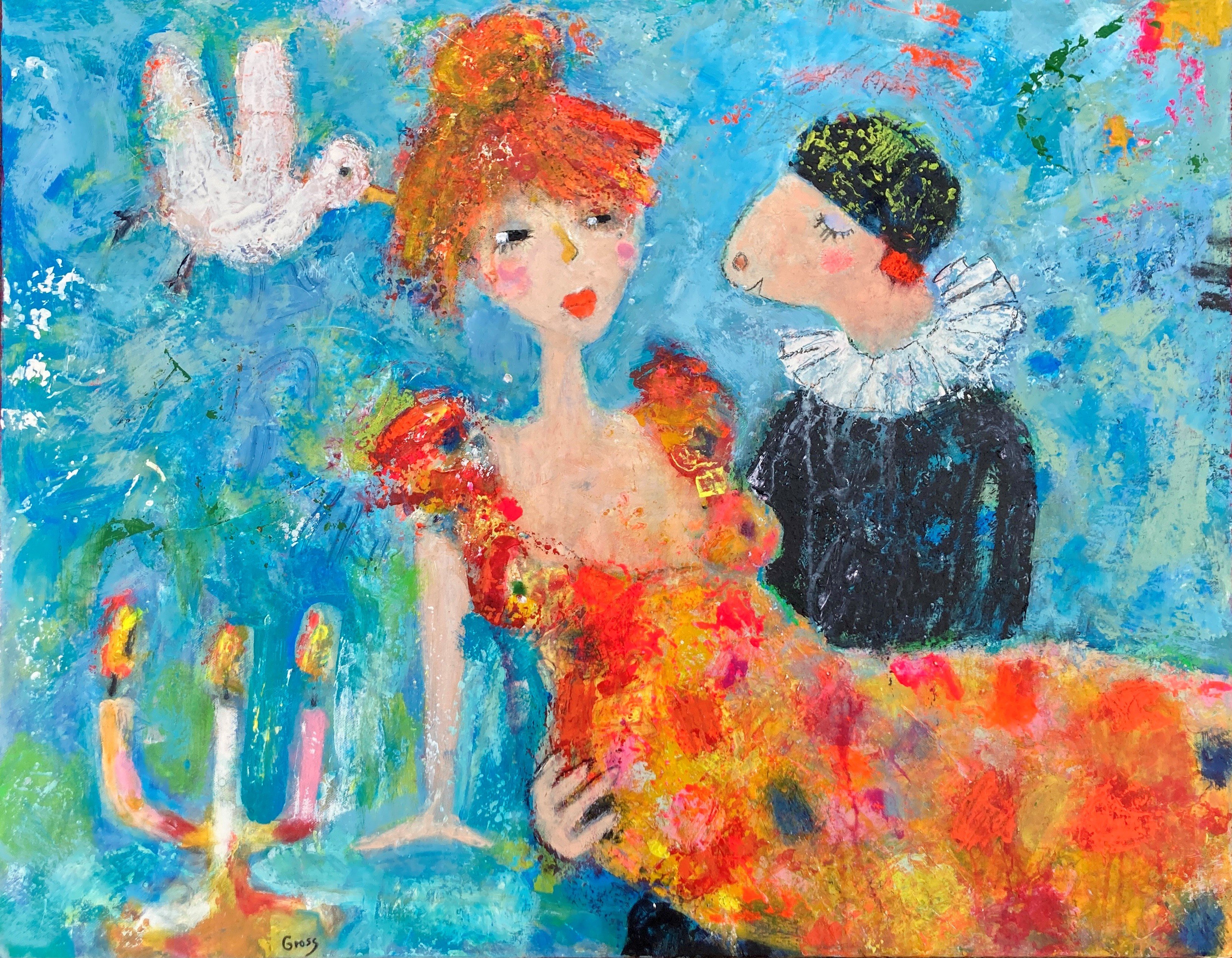 Et bruderov, maleri af Inge Merete Gross,90x70cm