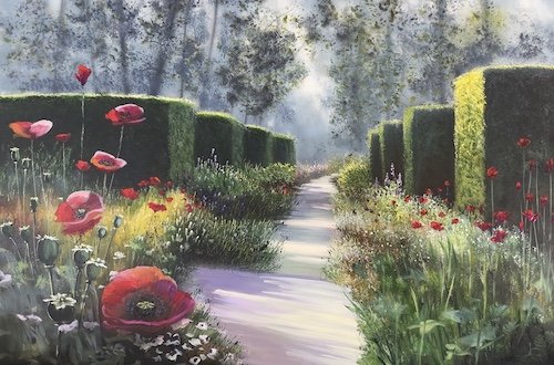 Stien Ind, 100x150cm maleri af Naja Duarte