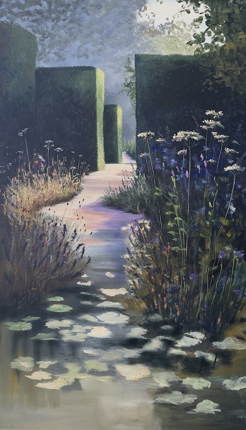 Den Gr�nne passage, 170x100cm maleri af Naja Duarte