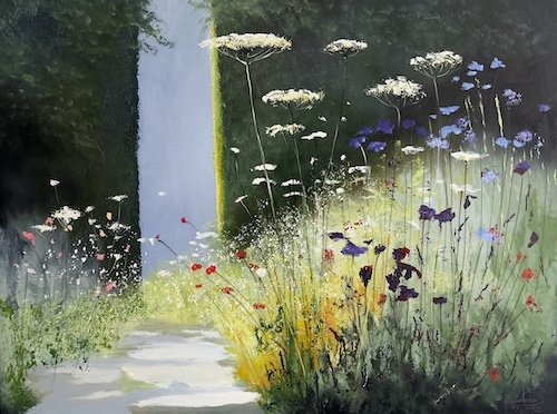 Hvor stien ender, 90x120cm maleri af Naja Duarte