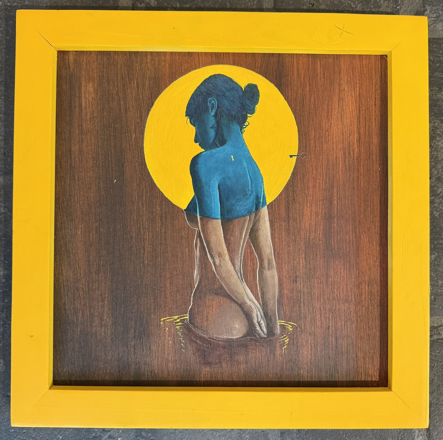 Nevermind, 30x30c Maleri af David Ju�rez