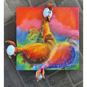 30x30cm 3D maleri af Jette Ladefoged