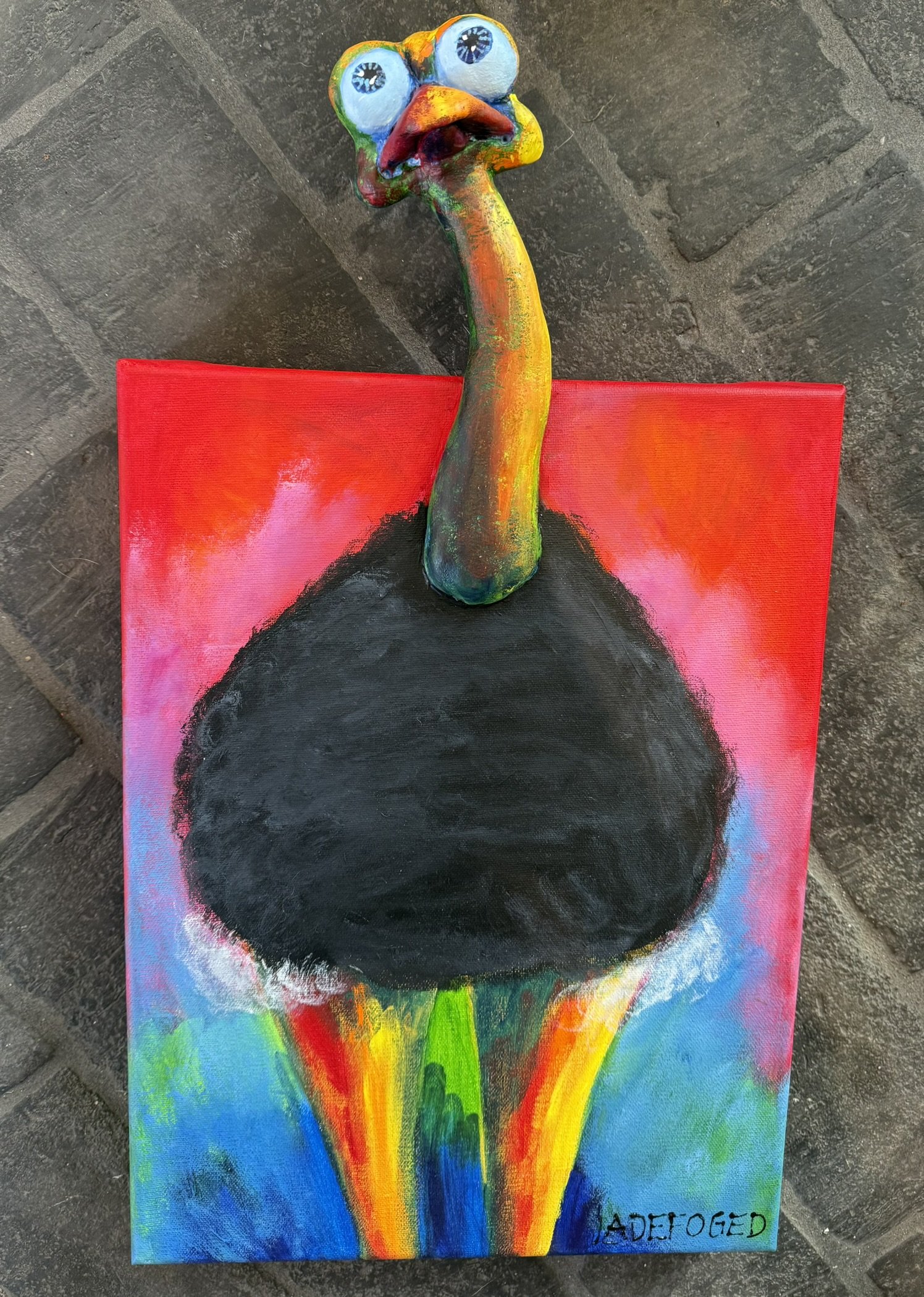 30x40cm 3D maleri af Jette Ladefoged